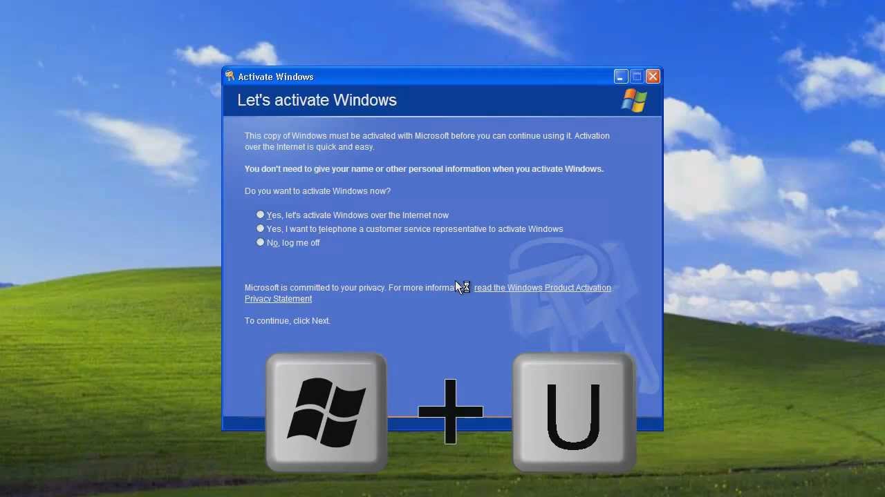windows xp activate